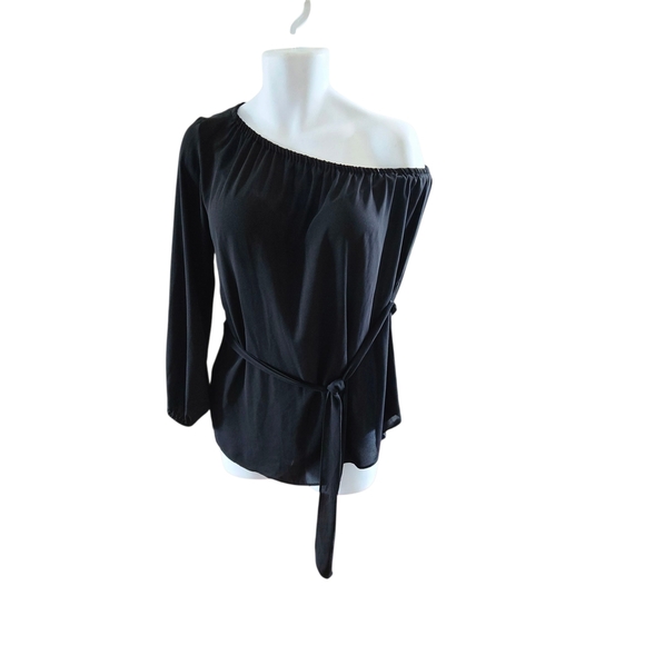 Ann Taylor Black Off-Shoulder Blouse - Picture 2 of 9